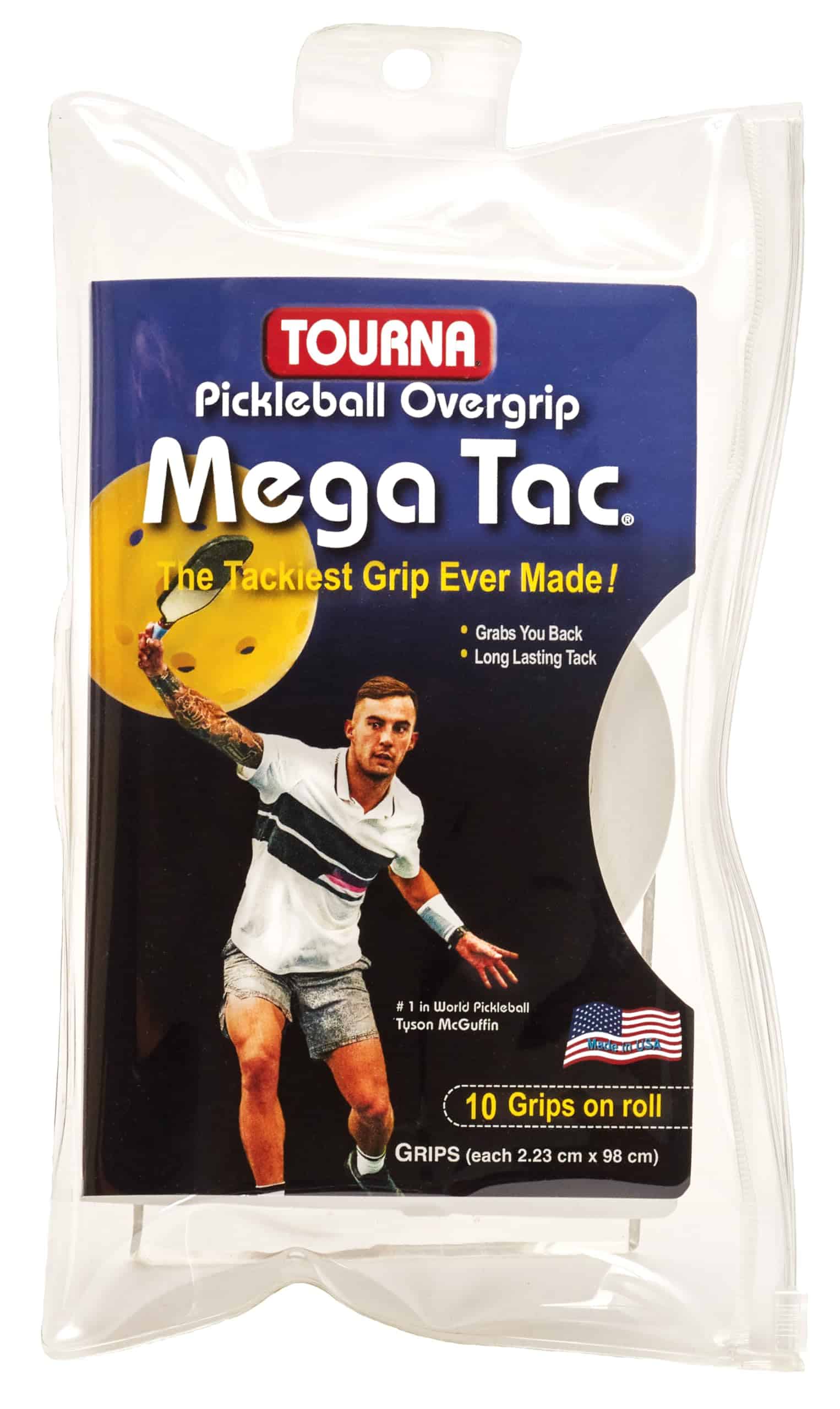 Tourna Pickleball Mega Tac Extra Tacky Paddle -White