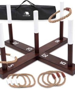 Juego de Anillas de Madera para Exteriores para Adultos -