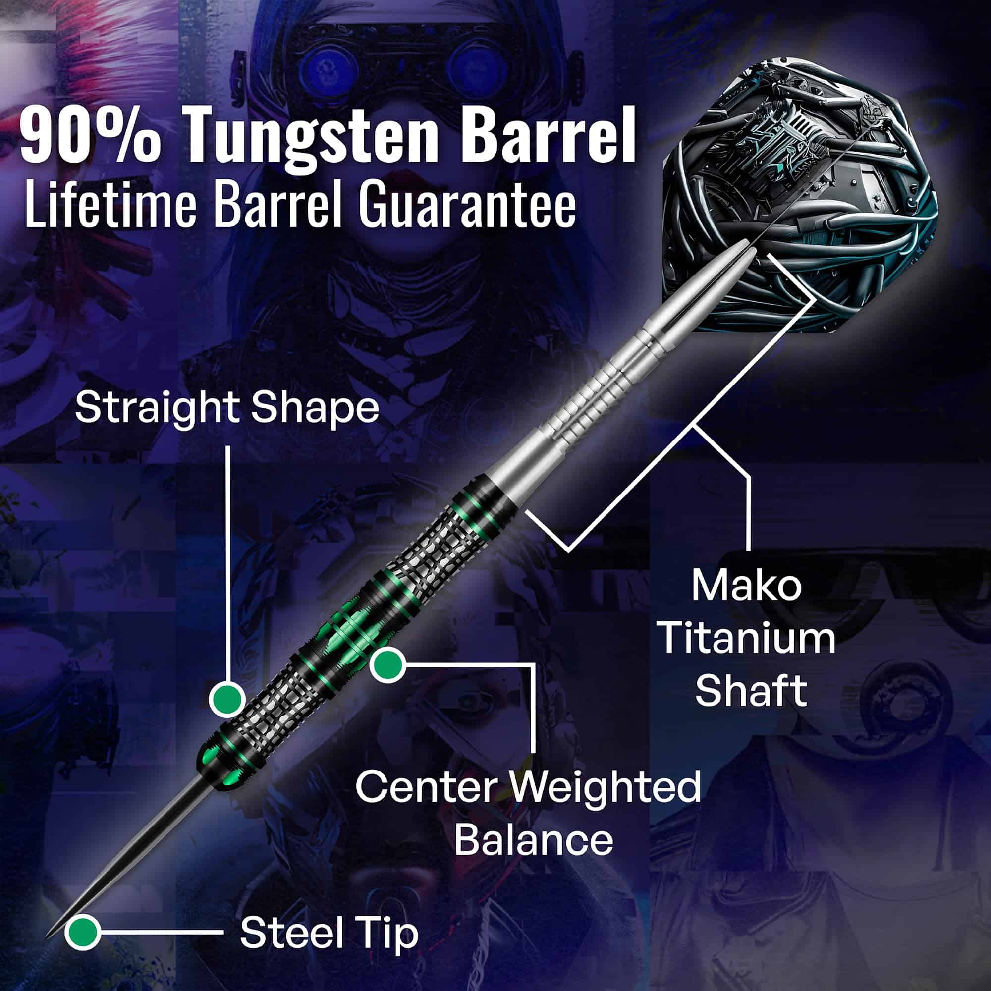 Set de Dardos para Lanzamiento Profesional Shot! Darts AI - Imagen 4