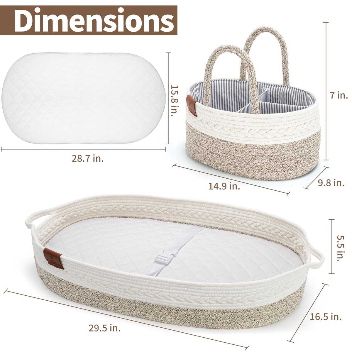 Cesta de Cambio de Bebé SwiftSleep para Cómoda de Bebé, - Imagen 7
