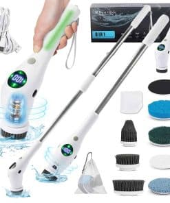 Cepillo de ducha giratorio eléctrico con mango largo |