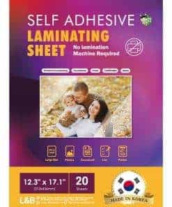 Hojas de Laminado Autoadhesivas 12.3x17.1 pulgadas, Paquete