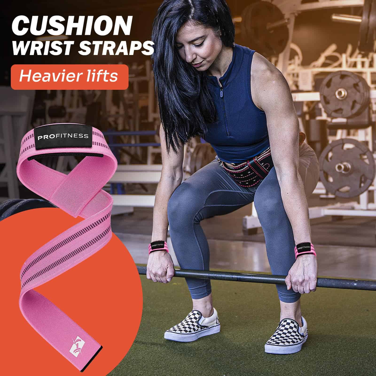 Set de Mujeres de ProFitness: Muñequeras y Correas de - Imagen 7