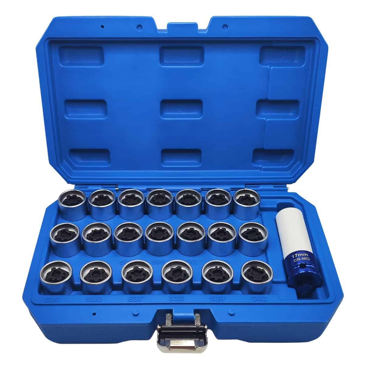 JEUCLEL 21PCS Juego de Llave de Tuerca de Bloqueo de Rueda