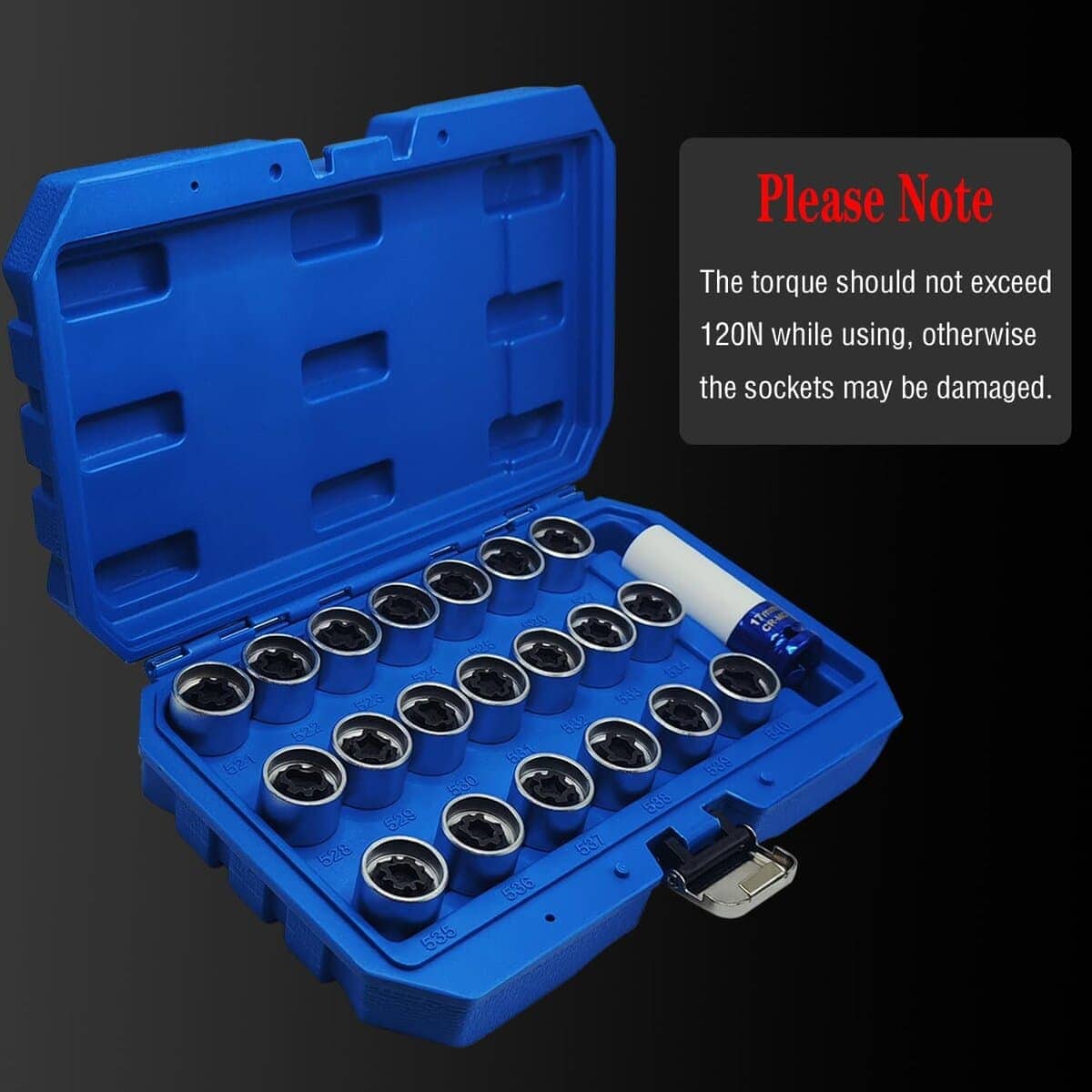 JEUCLEL 21PCS Juego de Llave de Tuerca de Bloqueo de Rueda - Imagen 8