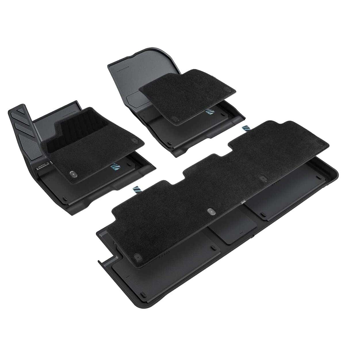 Tapetes de piso HALOBLK con alfombra de nylon compatibles