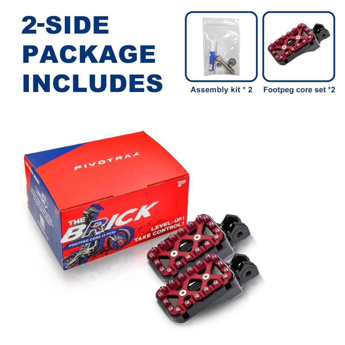 Juego de núcleo de reposapiés PIVOTRAX - Serie Brick - Imagen 7