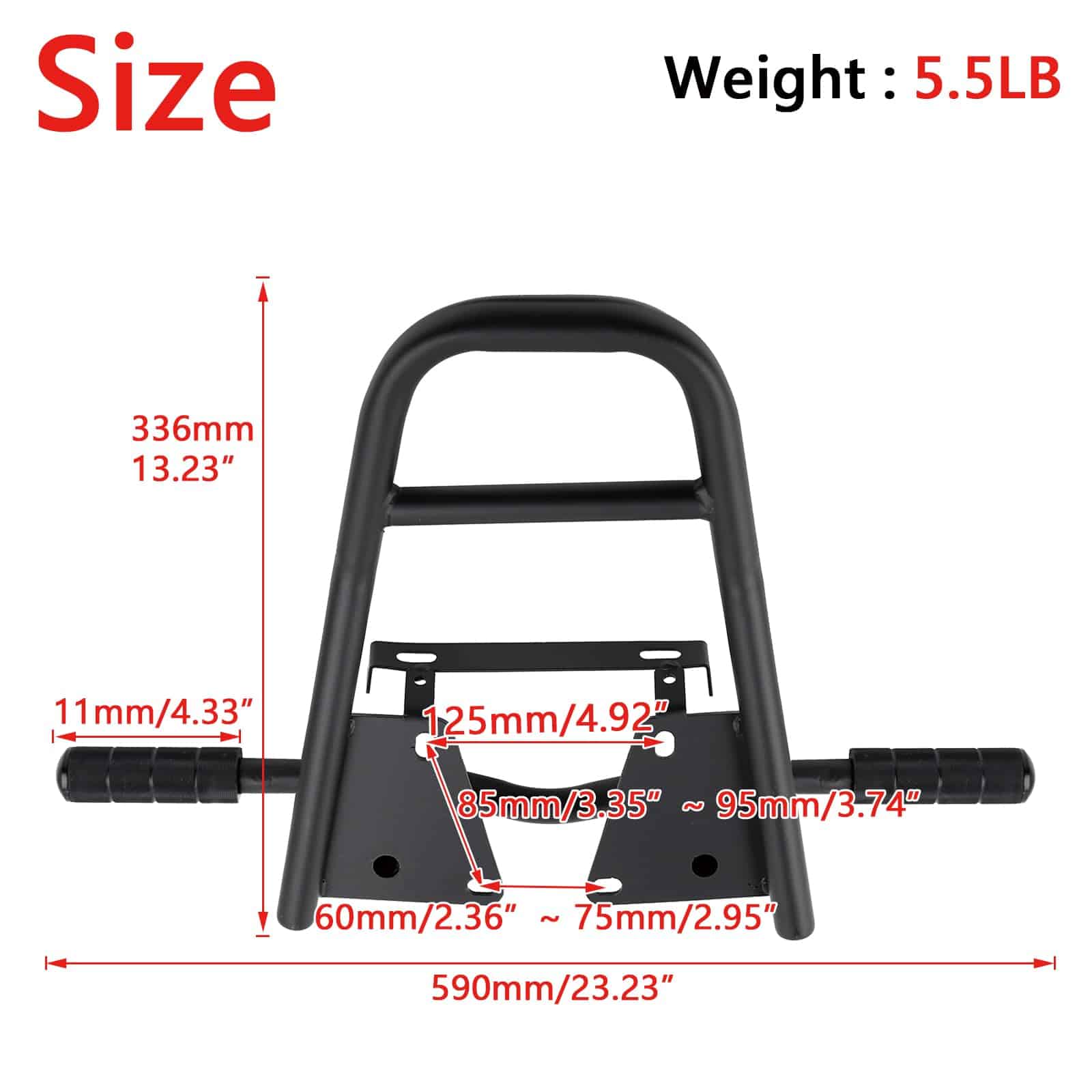 Portaequipajes trasero de motocicleta Mokuo Iron Manned con - Imagen 4
