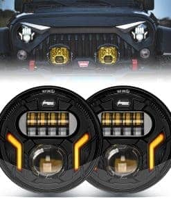 Faros LED redondos de 7 pulgadas con luz diurna blanca y