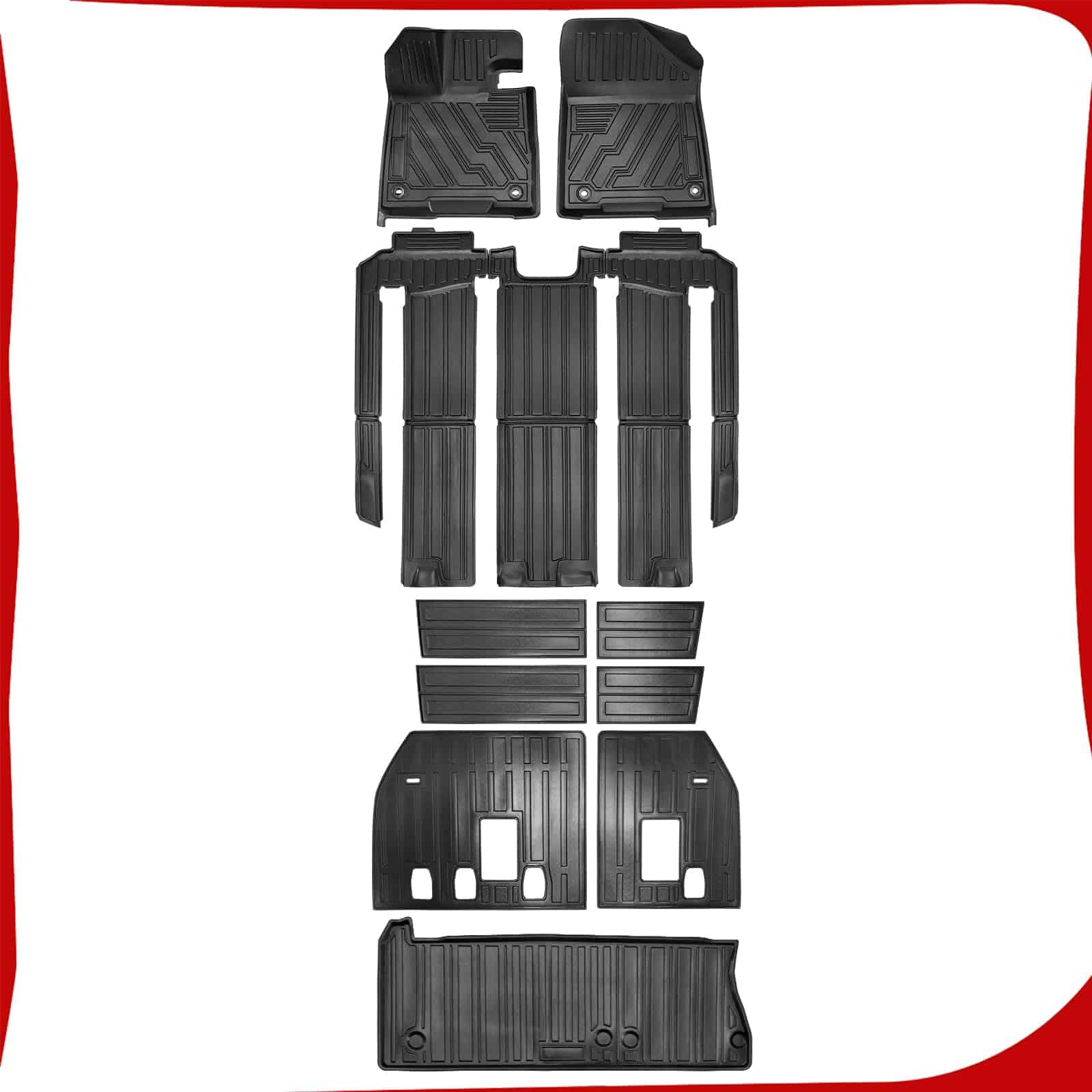 Tapete para piso de 7 pasajeros Antsvnn Fit para 2021-2024