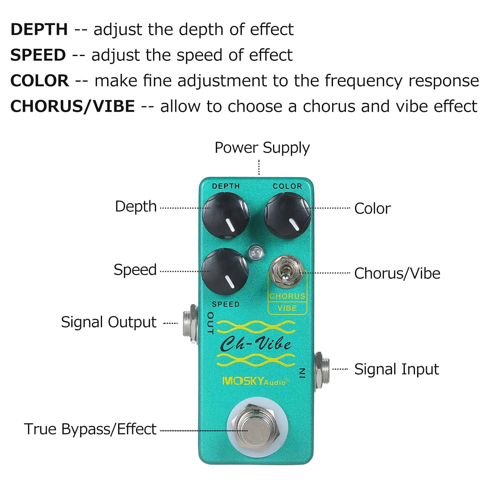 Pedal de Efecto Chorus/Vibe SIUKE, Pedal de Efecto - Imagen 8