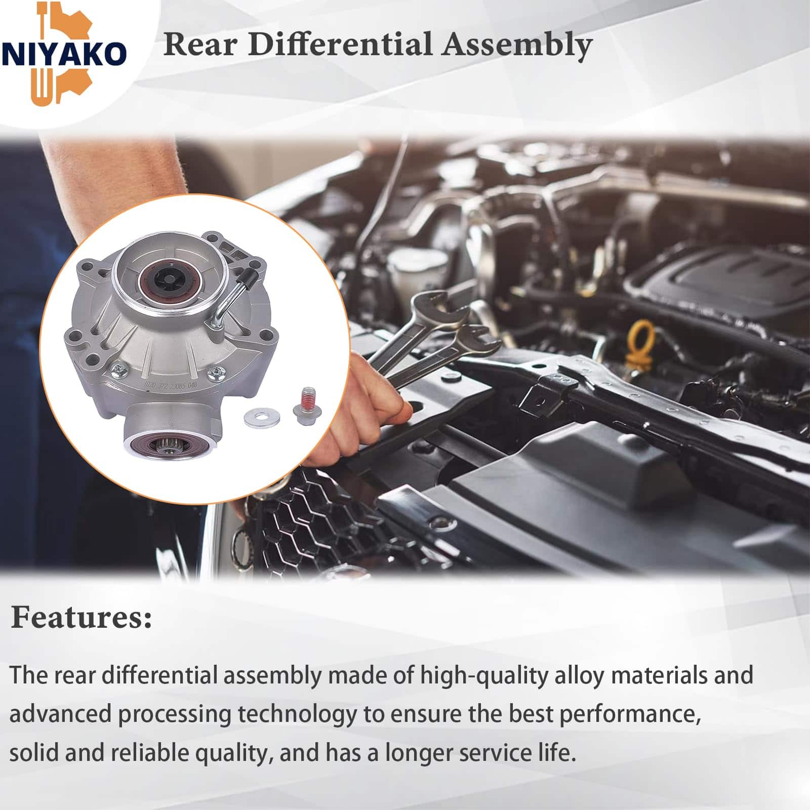 Ensamblaje de diferencial trasero de reemplazo Niyako # - Imagen 5