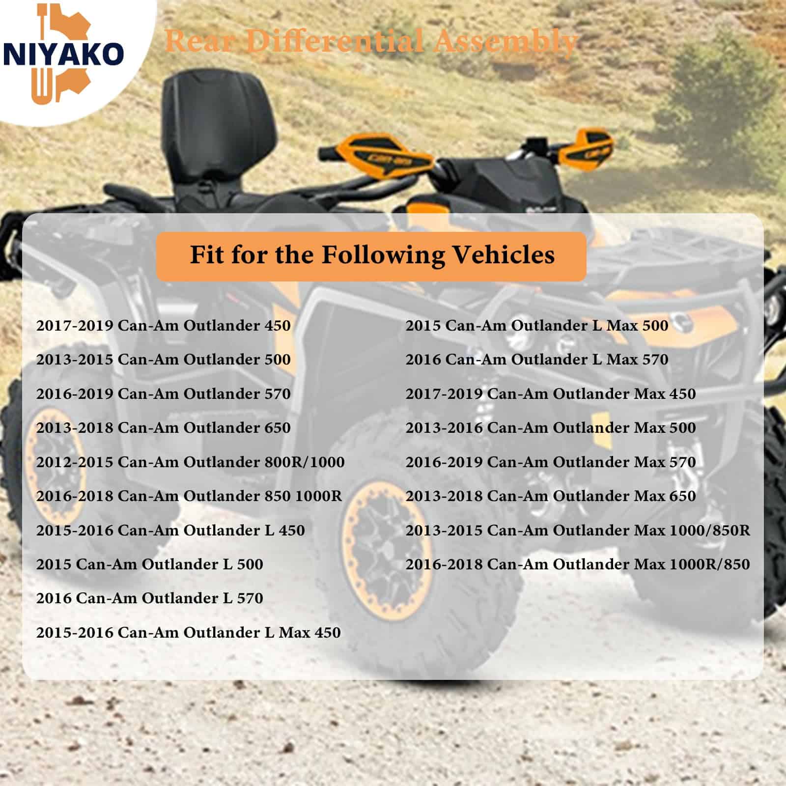 Ensamblaje de diferencial trasero de reemplazo Niyako # - Imagen 3