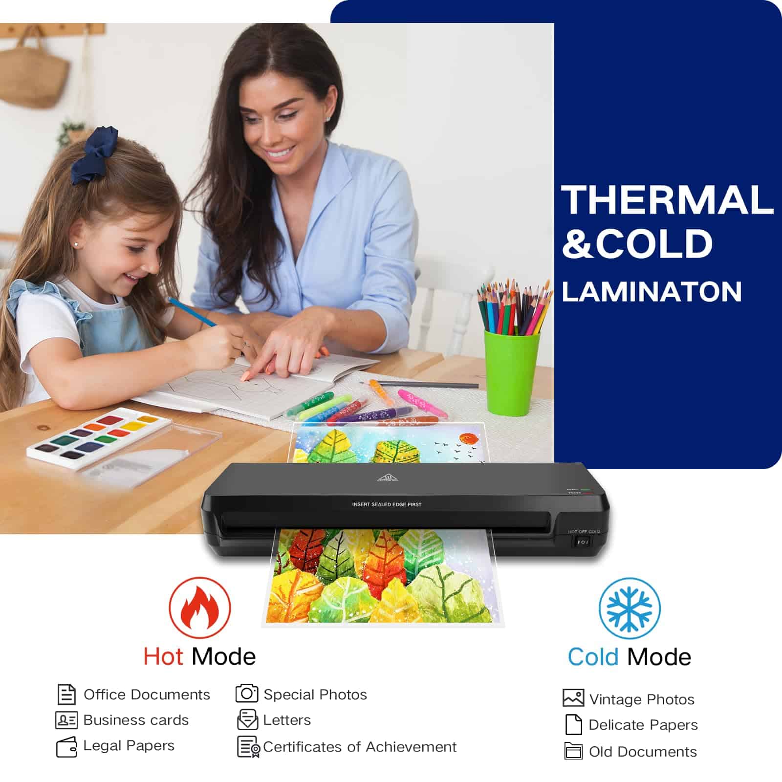 Laminadora 13 Pulgadas Máquina de Laminado A3, 7 en 1 - Imagen 5