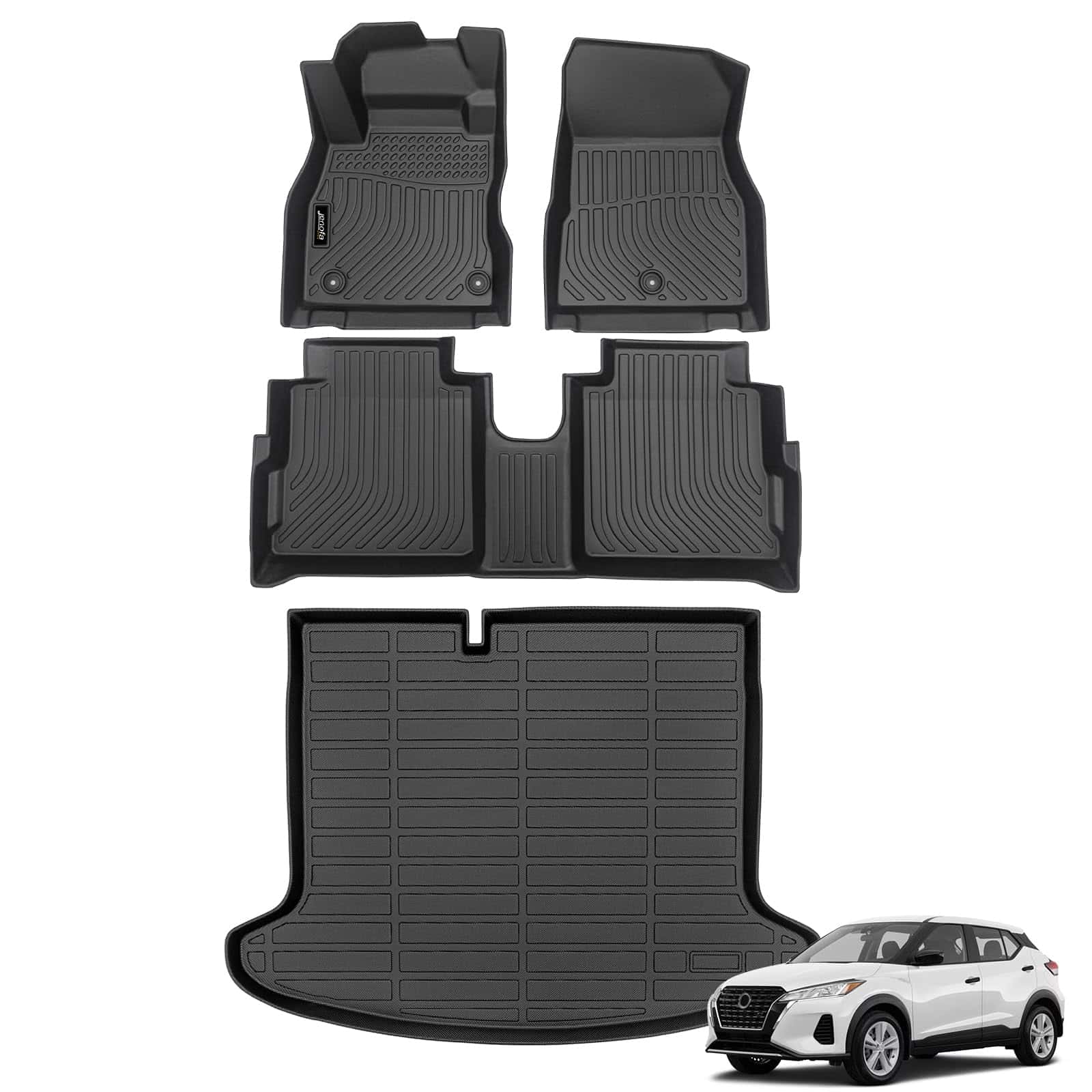 Juego de tapetes para automóvil Jenofa y forro de maletero