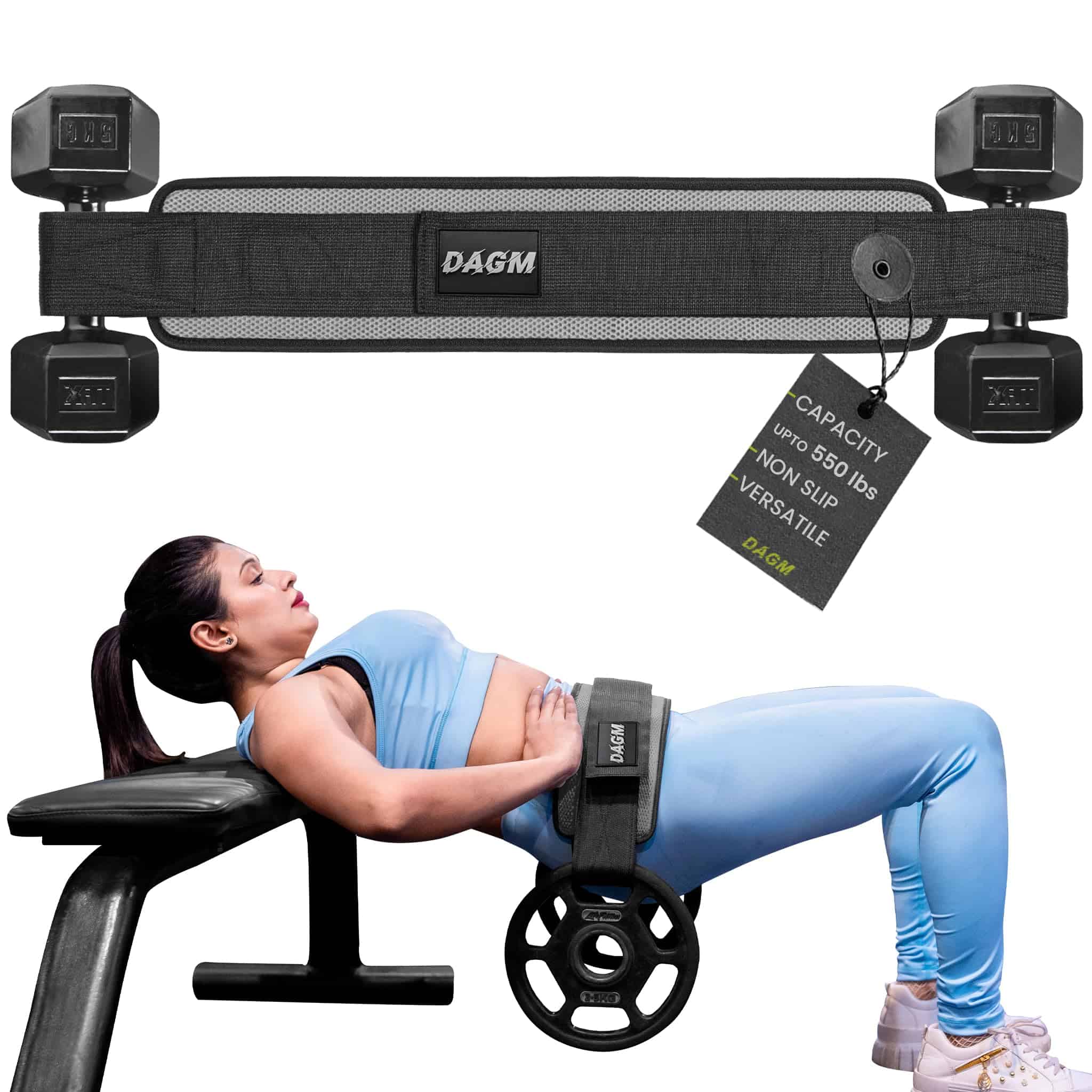Cinturón de Hip Thrust DAGM para -Gris
