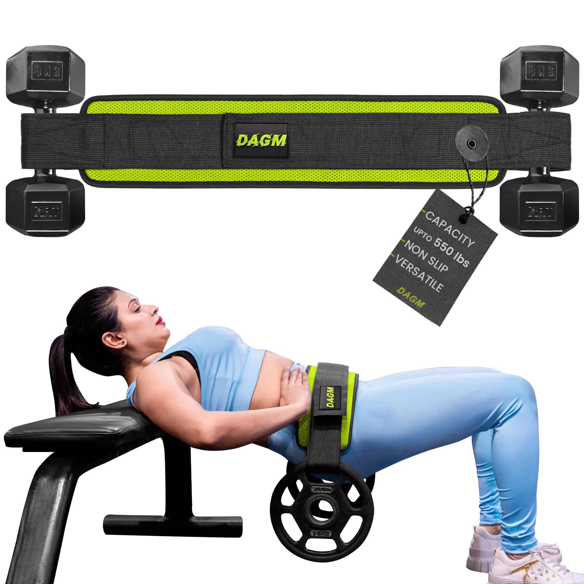Cinturón de Hip Thrust DAGM para Pesas pesadas, Entrenador