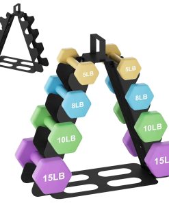 Estante para mancuernas de 4 niveles (mancuernas no