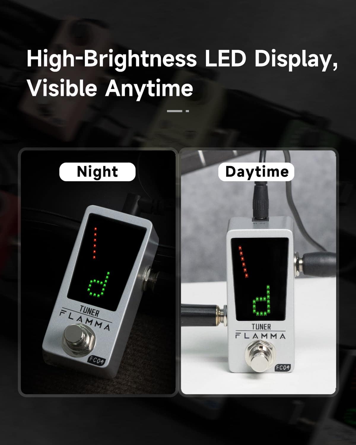 Pedal Afinador FLAMMA FC04 Cromático, Pedal de Afinación de - Imagen 8