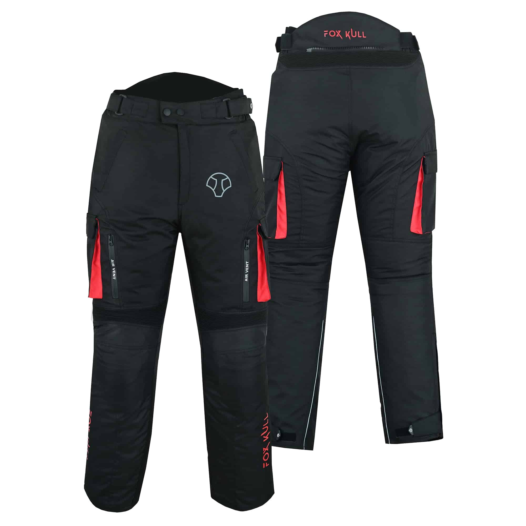Pantalones de Motocicleta FOXKULL de Tela de Cordura,