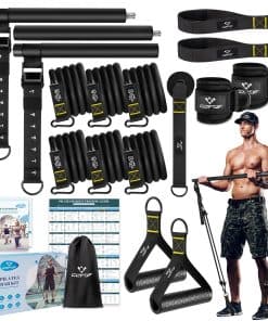 Kit de Barra de Pilates con Bandas de -Negro Pro (30/40/50 l
