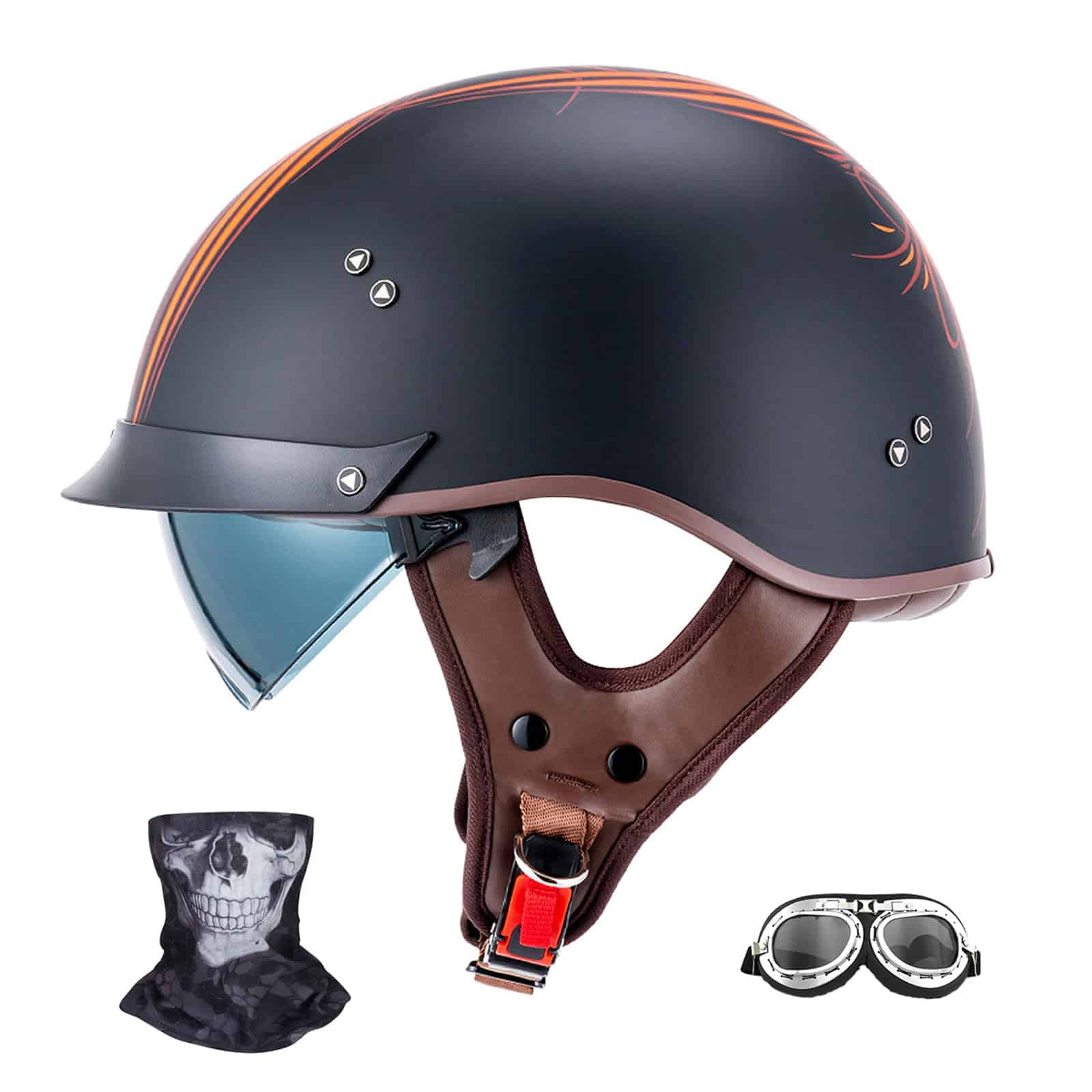 Cascos de Motocicleta Retro JQF Gear para -Angel