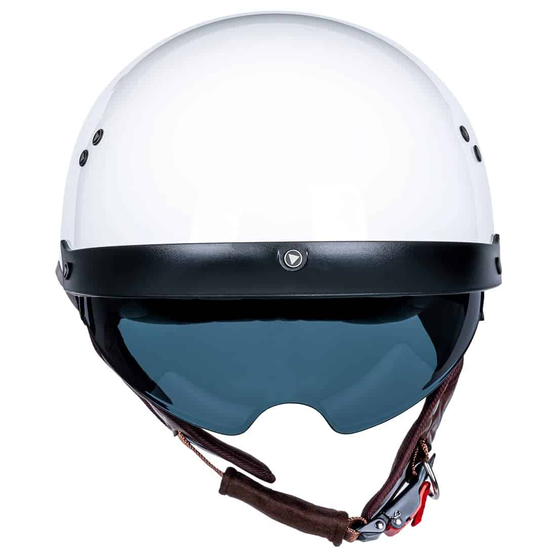 Cascos de Motocicleta Retro JQF Gear para -Blanco Brillante - Imagen 5
