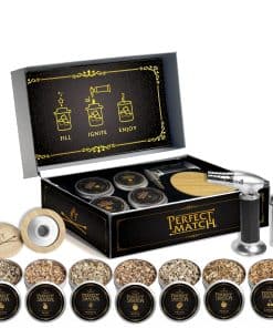 Kit de Coctelera con Ahumador - 8 Sabores de Astillas de