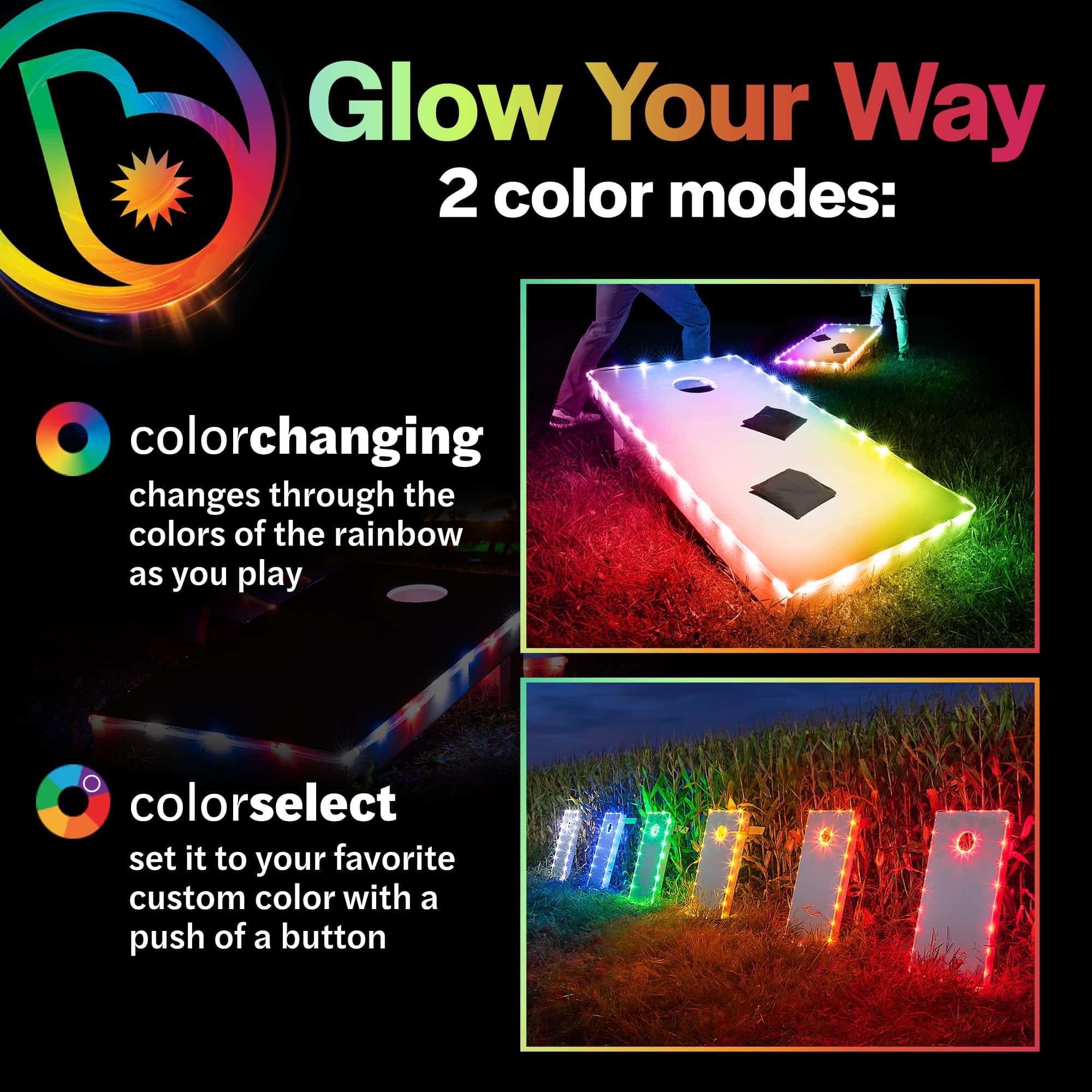 Brightz TossBrightz Luces LED de cornhole - Selectores de - Imagen 3