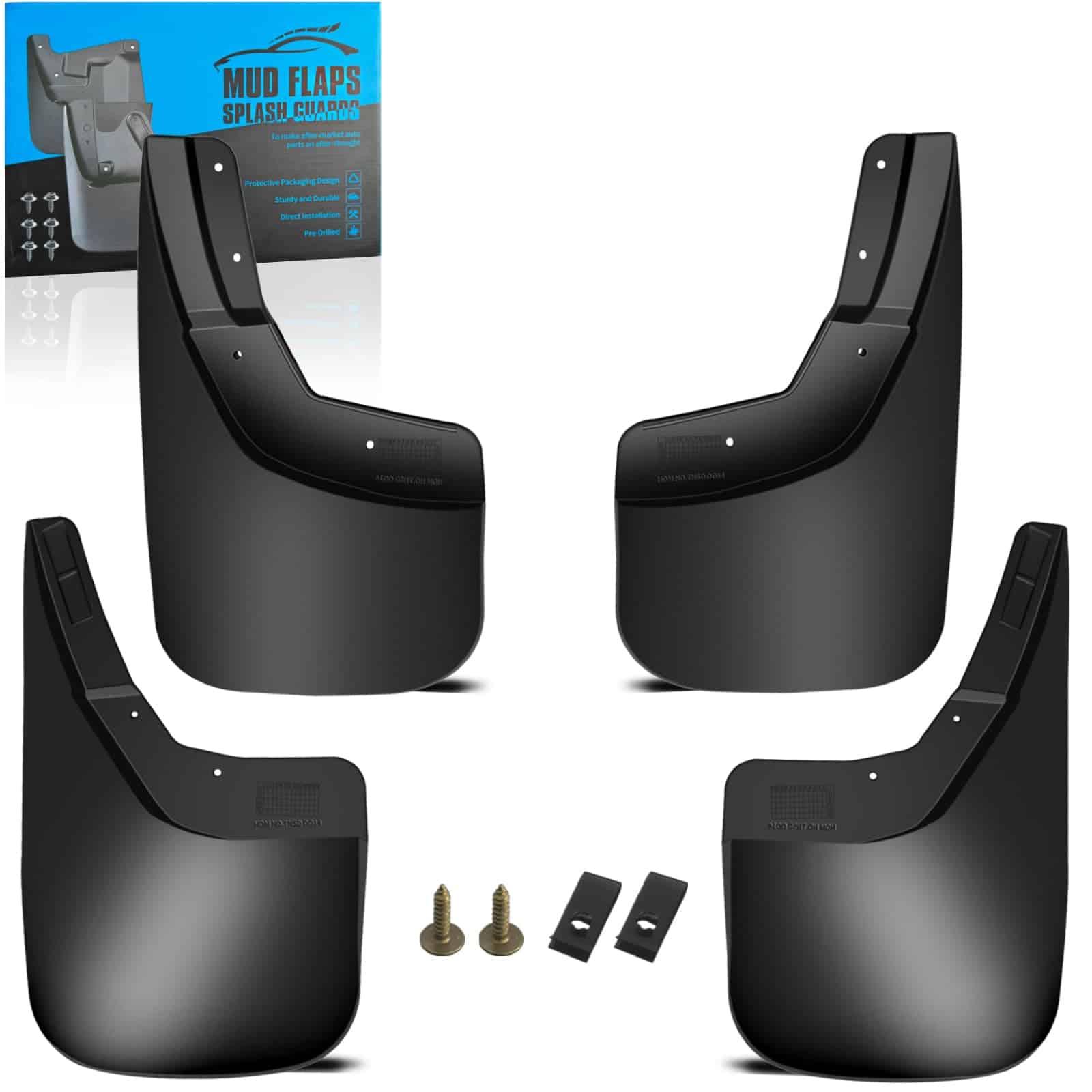 Juego de guardabarros delanteros y traseros -Negro