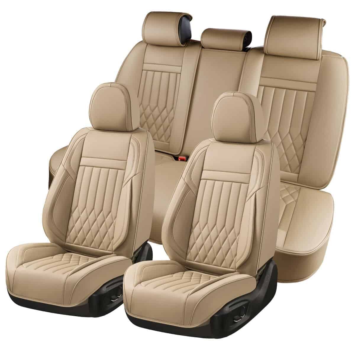 KEYOOG Fundas de Asiento de Coche de Cuero Nappa