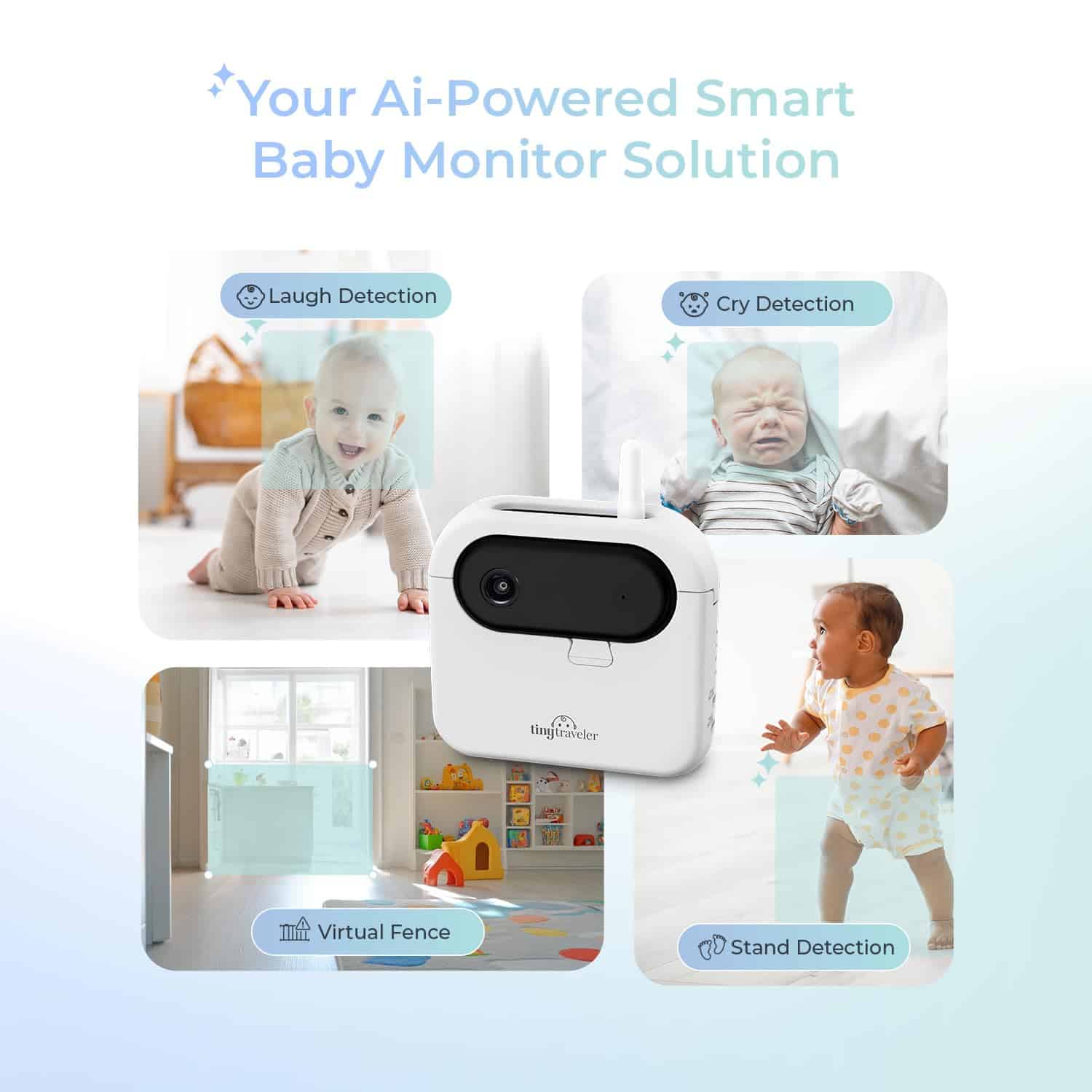 Monitor de bebé inteligente Tiny Traveler Ai con Power Bank - Imagen 4
