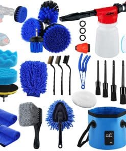 27Pcs Kit de Limpieza para Lavado de Autos con Pistola de