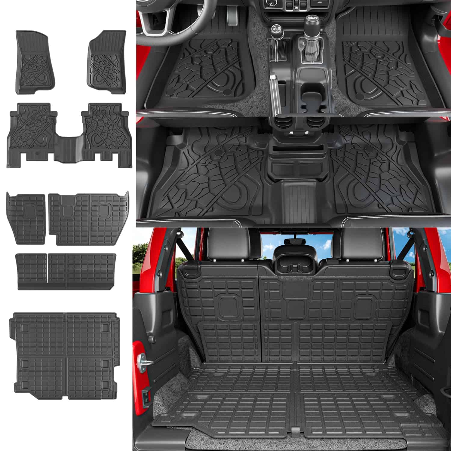 Tapete de carga powoq compatible con Jeep Wrangler JL