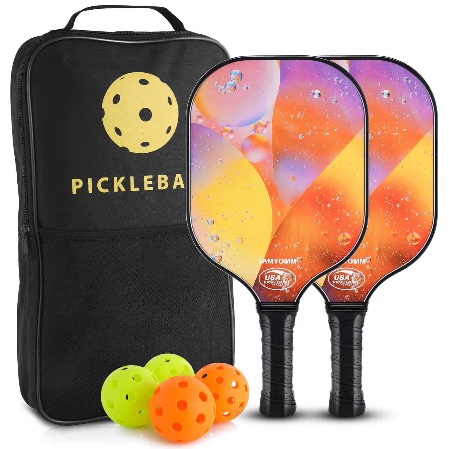 SAMYOMM 2PCS Pack de Palas de Pádel de Pickleball,