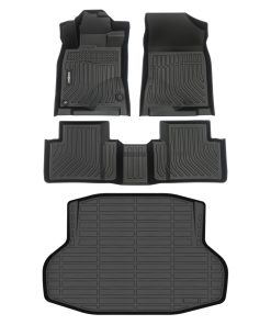 GINOWY - Tapetes de piso y forro de carga para Honda Civic