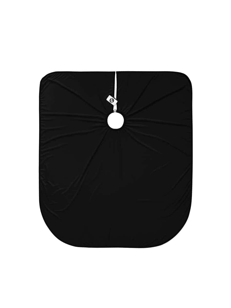 Capa de Barbero Iluzien PRO Negra Sólida, Capa de Corte de