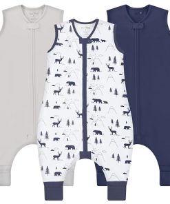 Saco de dormir para niños con pies, 0.5 TOG -Forest/Grey/Nav