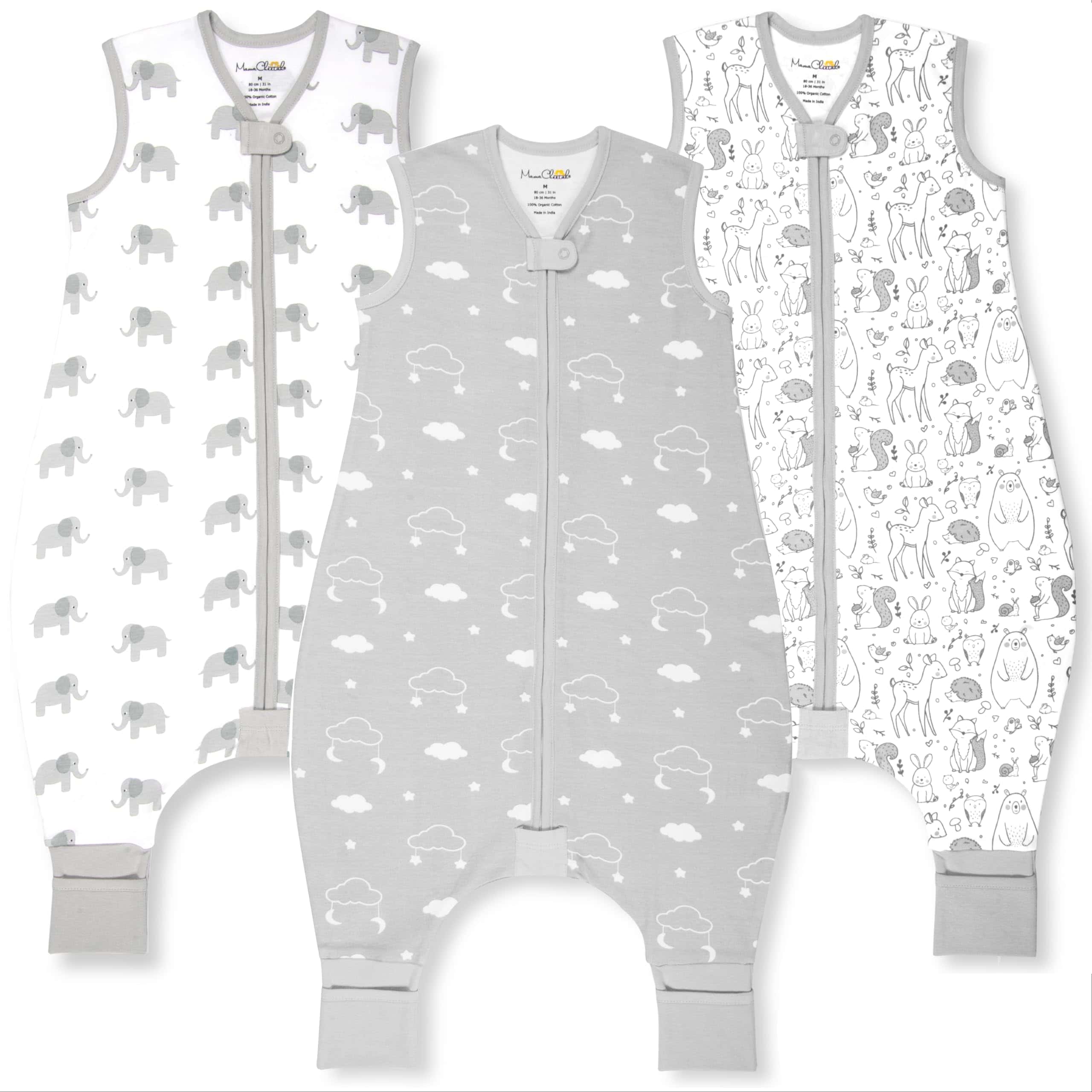 Mama Cheetah Saco de Dormir para Niños Pequeños con Pies