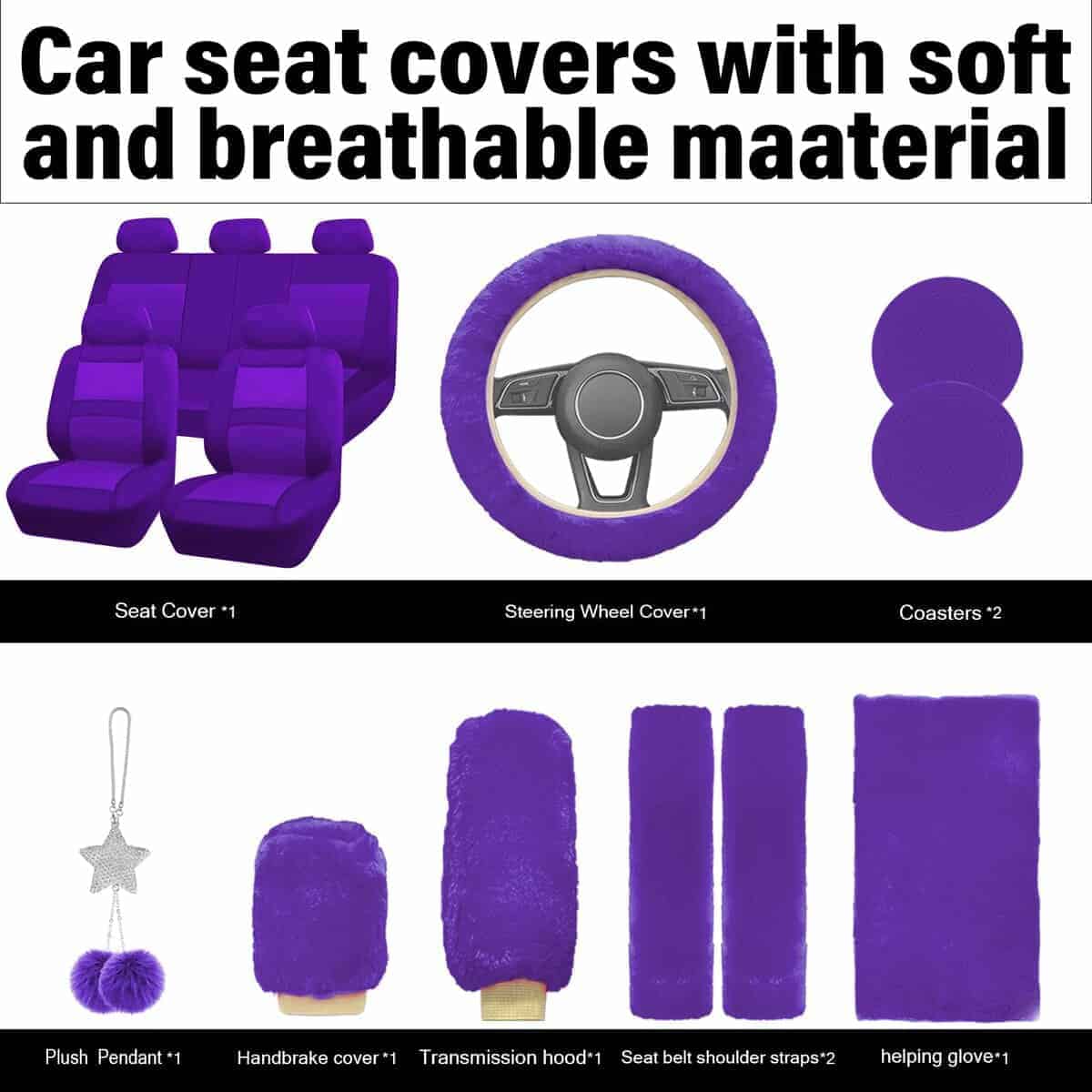 Juego Completo de Fundas para Asientos de Coche para - Imagen 3