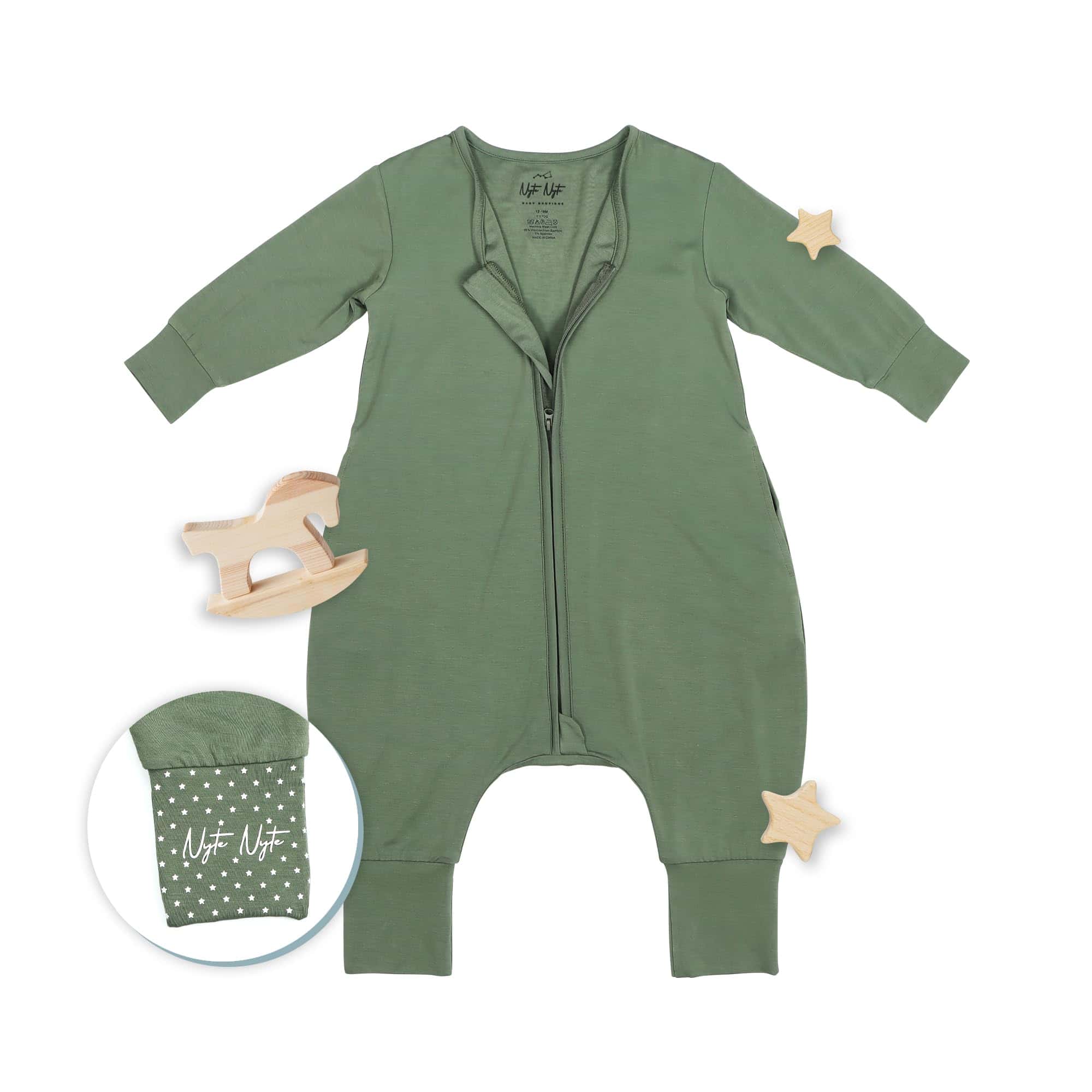 Nyte Nyte Baby- Saco de Dormir SnuggleSack 0.5 TOG, Verde