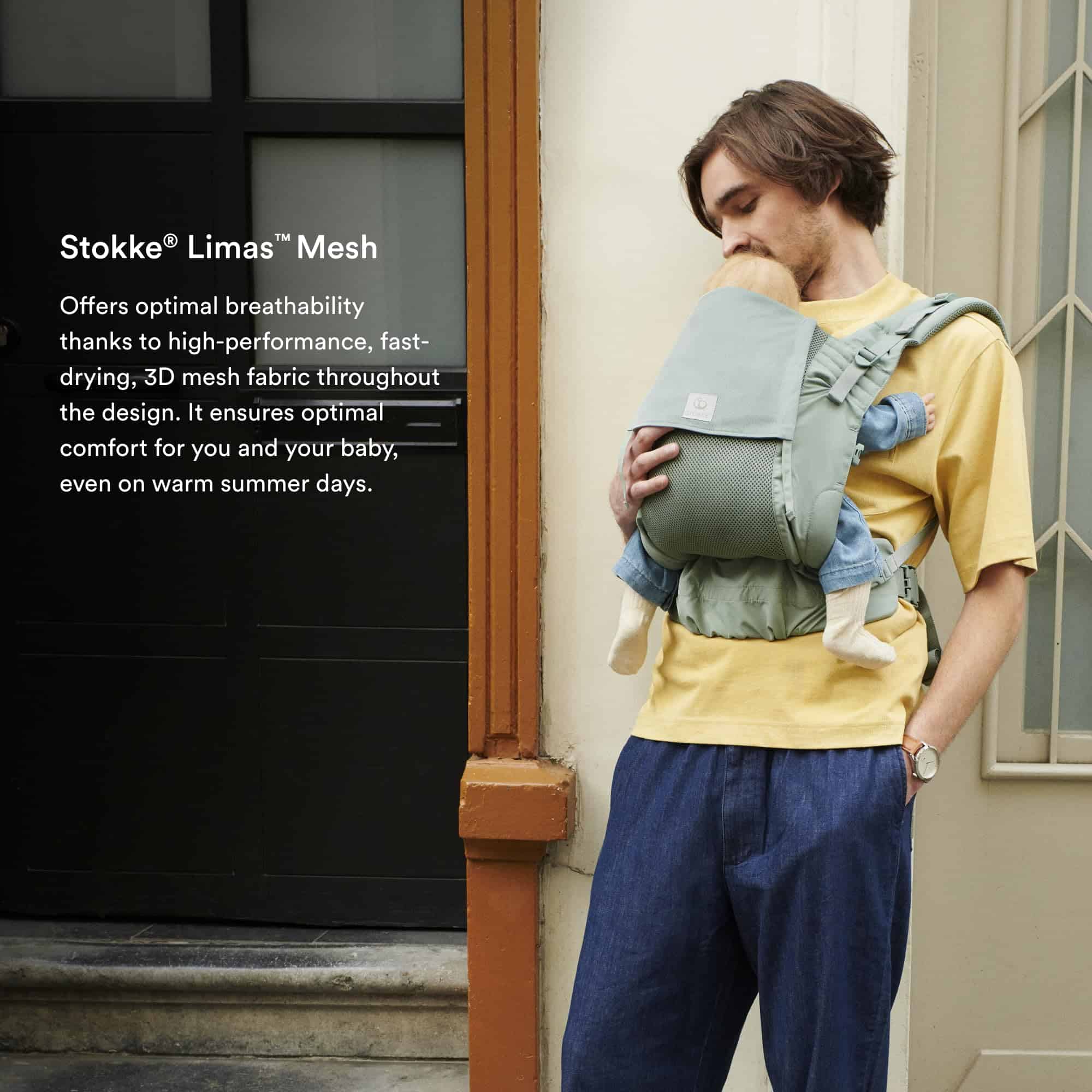 Stokke Limas Mesh, Glacier Green - Portabebés transpirable - Imagen 4