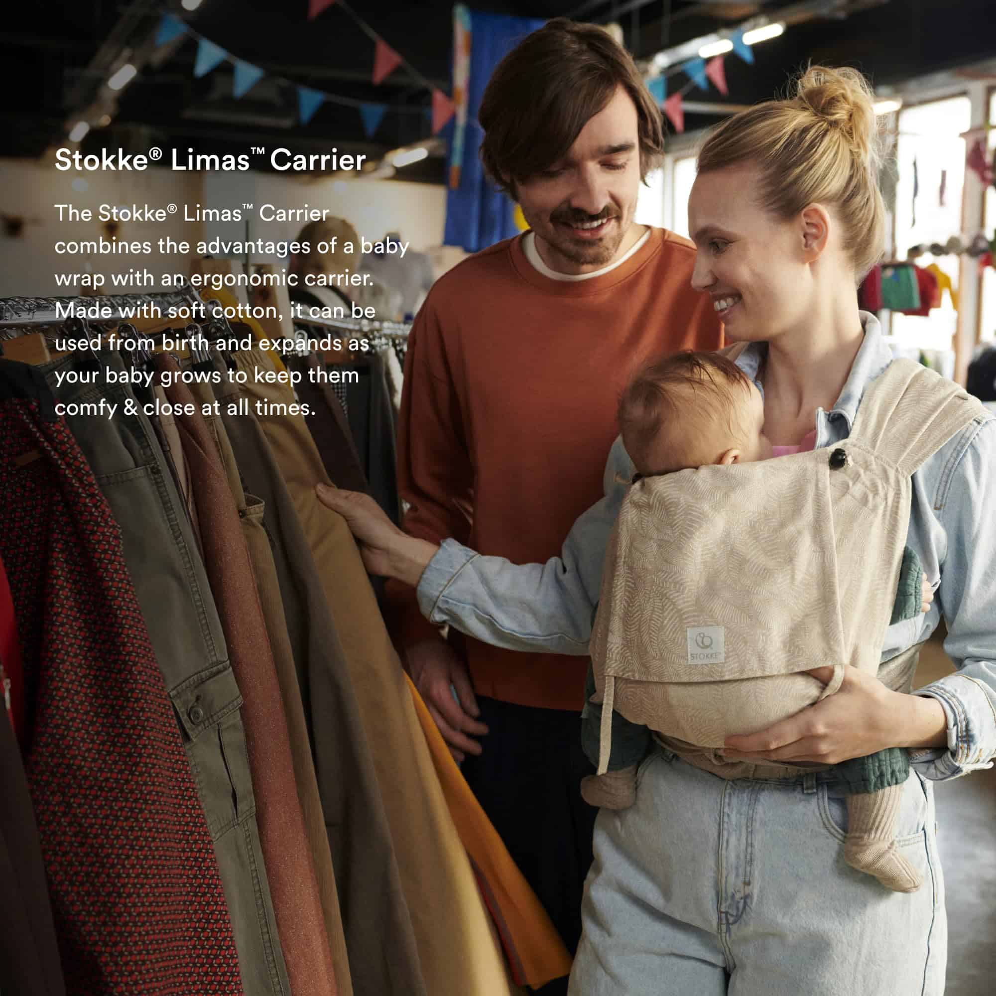 Portabebés Stokke Limas, Floral Beige (OCS) - Portabebés de - Imagen 4