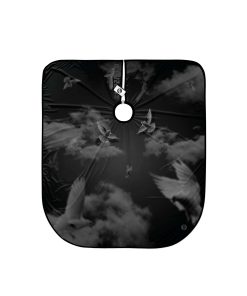 Capa de Barbero Illuzien Black Doves PRO, Capa de Corte de