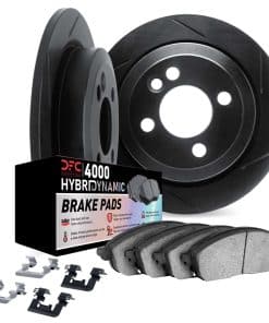 Kit de rotores de freno delanteros Dynamic -Negro