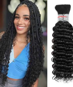 Cabello Humano Trenzado en Ondas Profundas sin Trama