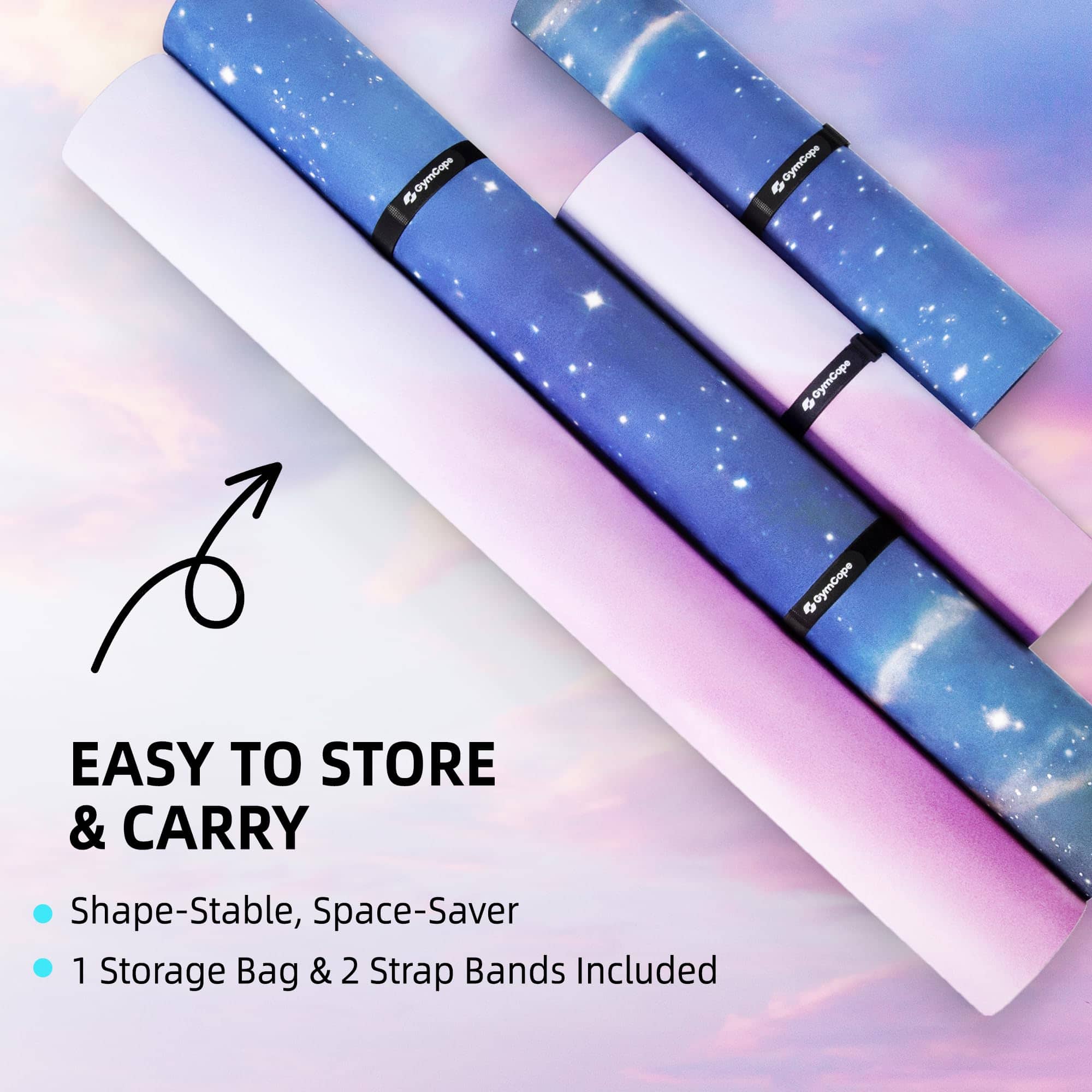 Tapete de Yoga Caliente GymCope para Mujeres, 1/4 de - Imagen 6