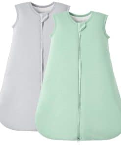 Paquete de 2 sacos de dormir para bebé de suave fibra de