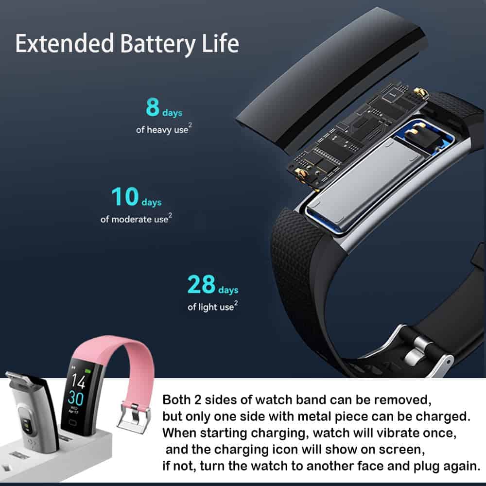 Rastreador de fitness Jawploy con monitor de ritmo - Imagen 5