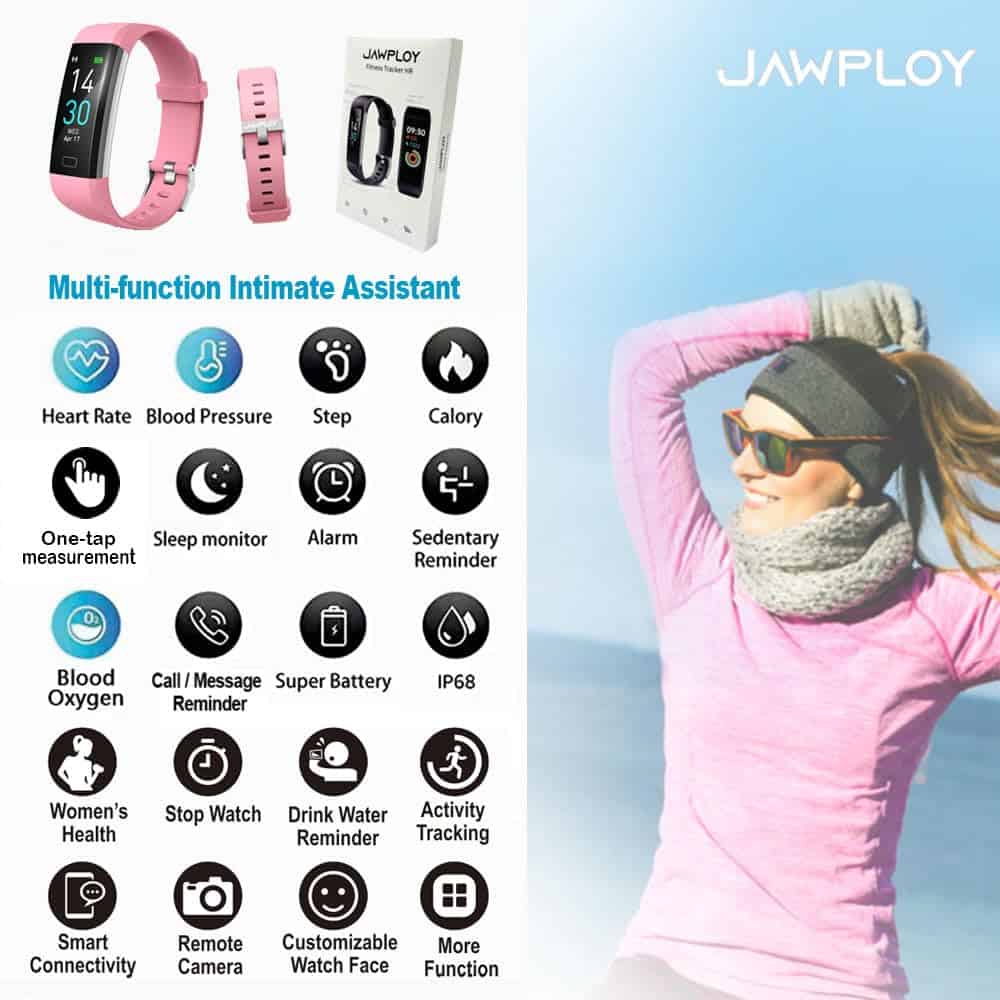 Rastreador de fitness Jawploy con monitor de ritmo - Imagen 3